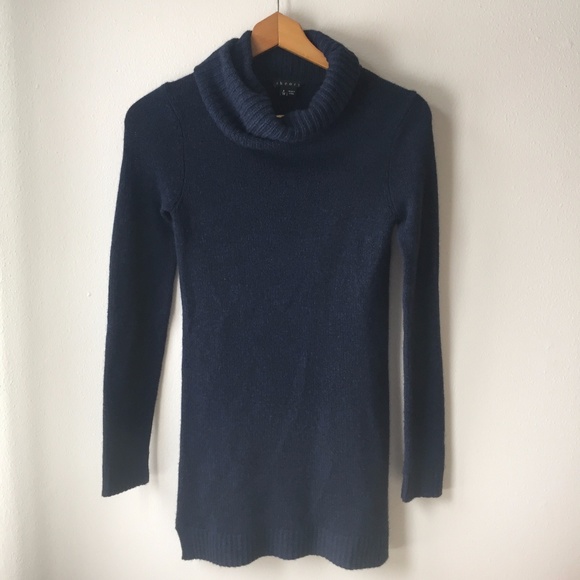 Theory Sweaters - Theory 100% Cashmere Cowl Tunic Sweater in Navy